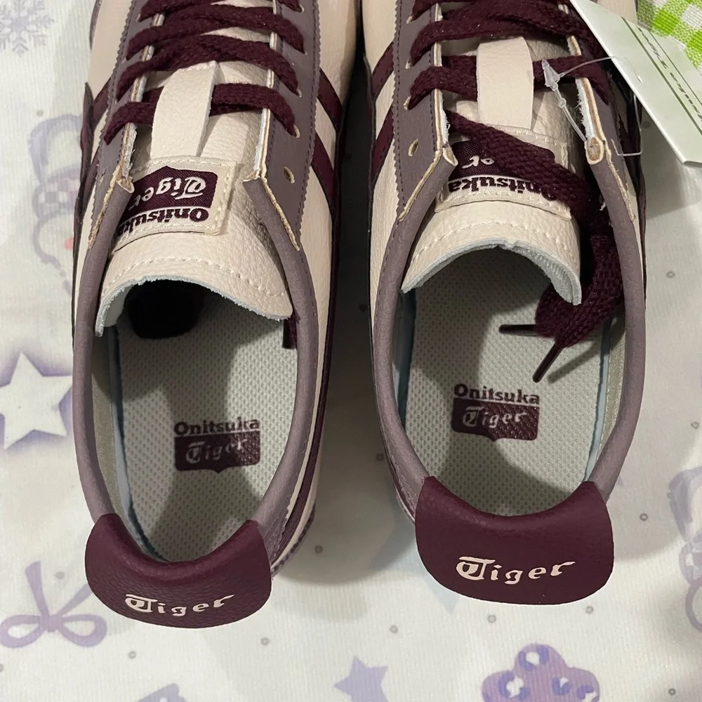 Onitsuka Tiger by Asics Women's Cream & Purple Runner Sneaker